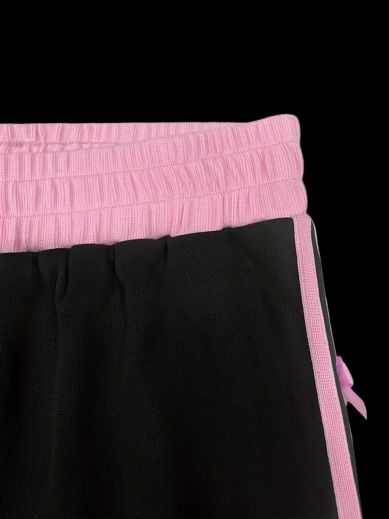 Butterfly Print Short Sleeve T-Shirt with Pants Waist Contrast