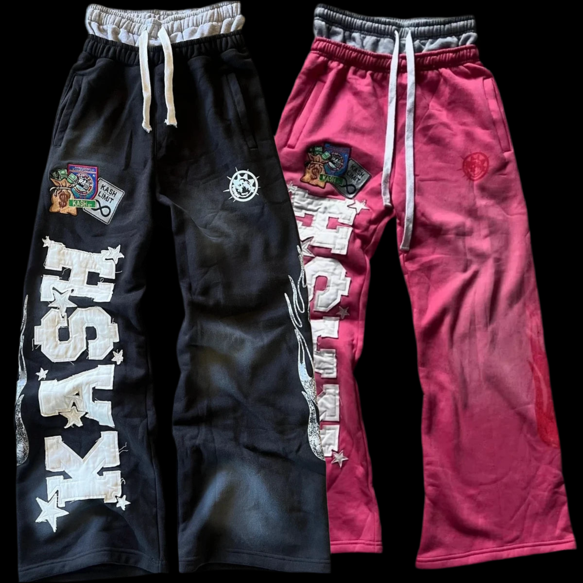 Letter Patch Design Sweatpants