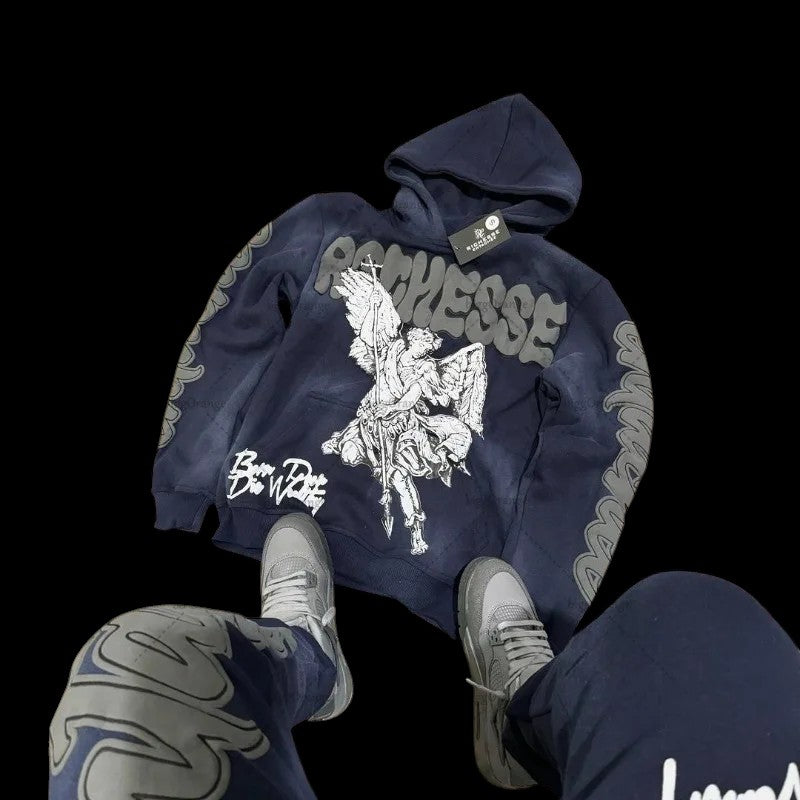 Retro Rock Punk Style Oversized Sweatshirt