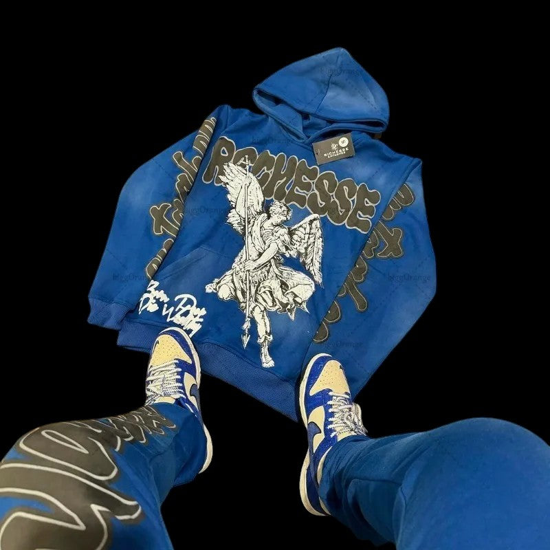 Retro Rock Punk Style Oversized Sweatshirt