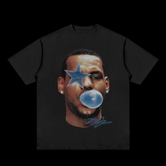 basketball star pattern T-shirt