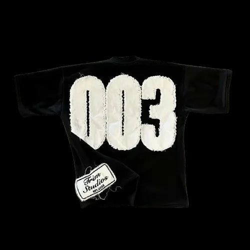 Black T Shirt Number 003 Graphic