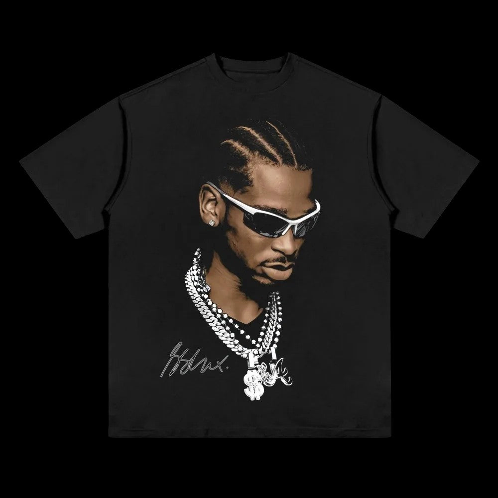 basketball star pattern T-shirt