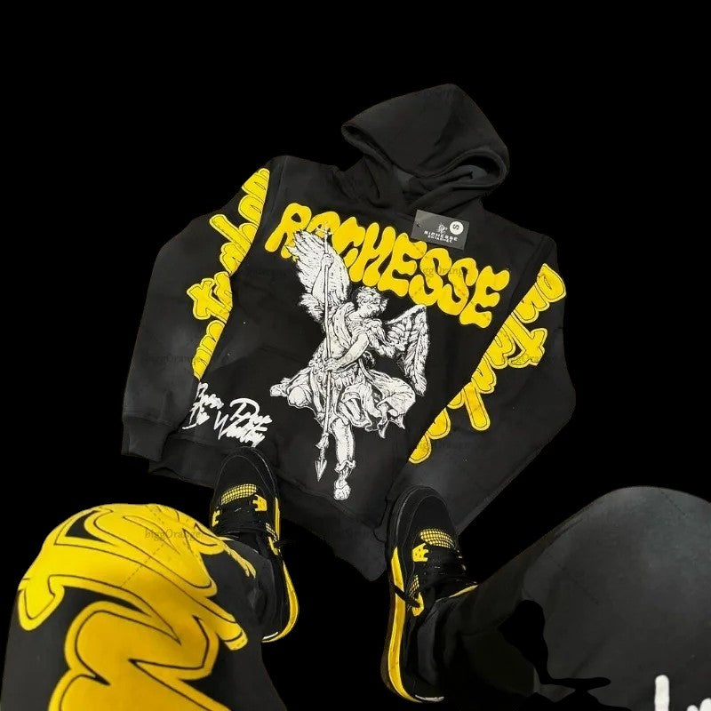 Retro Rock Punk Style Oversized Sweatshirt