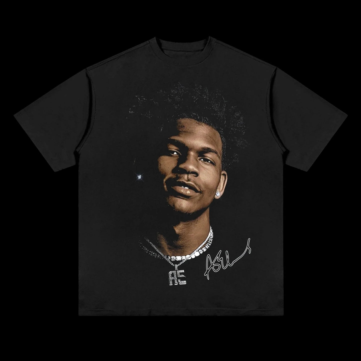 basketball star pattern T-shirt