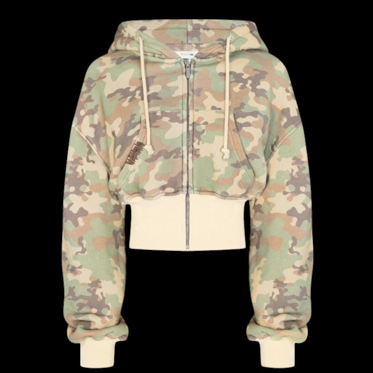 Pink Camouflage Short Waist