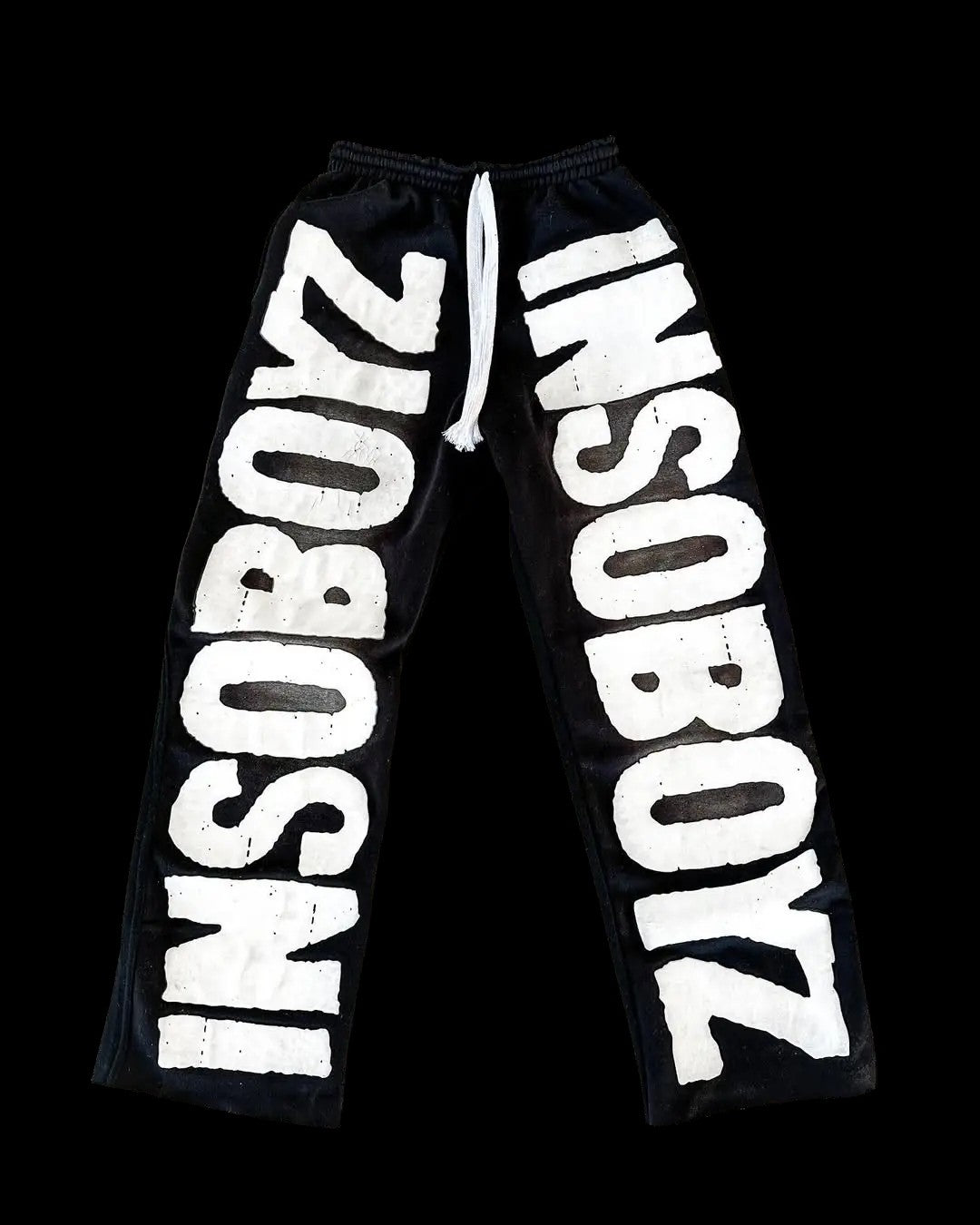 Retro Letter Patch Baggy Jogging Pants