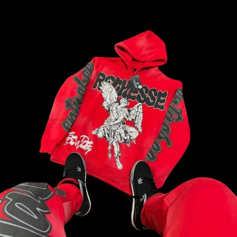 Retro Rock Punk Style Oversized Sweatshirt