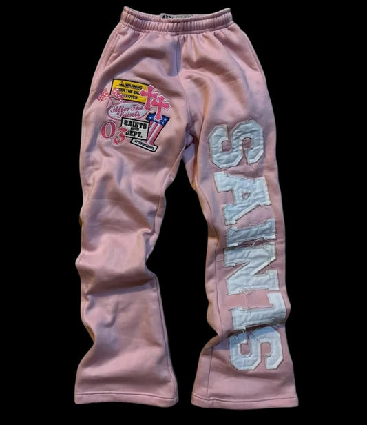 Letter Embroidered Sweatpants